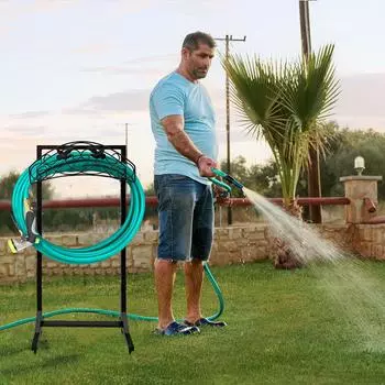 Сверхпрочный держатель для садового шланга, подставка для шланга, отдельно стоящая стойка для хранения, стойка для хранения водопроводных труб, стойка для наружного газона, заднего двора United States