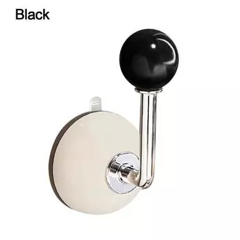 Heavy Duty Hanger Hooks Wall Mount Towel Hanger Durable Suction Cup Hook Bathroom Accessories чёрный