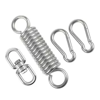 Heavy Duty Hanging Chairs Spring Hammock Springs Stainless Steel Spring Coil Swing Outdoor Hammock Torsion Suspen Hook Spring