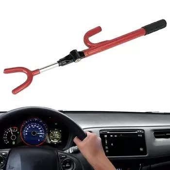 Heavy-Duty Security Car Lock U-Shaped Adjustable Length Car Steering Wheel Lock Anti-Theft Car Device Car Anti Theft Safety Lock красный