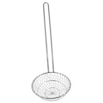 Heavy-duty Stainless Steel Spider Strainer, Skimmer for Cooking, Frying & Draining- Kitchen Tools