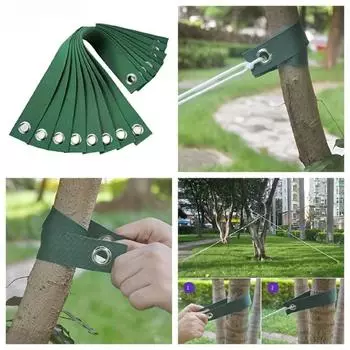 Heavy-Duty Windproof Tree Straps 10pcs, Adjustable Plant Support Anchors, Storm Protection for Hurricanes