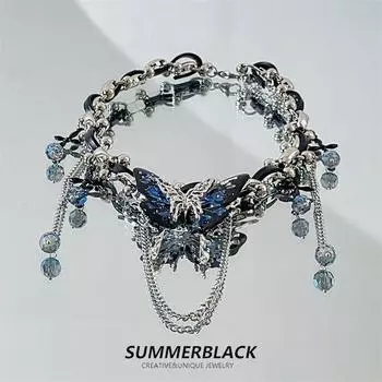 Heavy Industry Female Chocker Sexy Wind Clavicle Chain Collar Heavy Industry Butterfly Necklace
