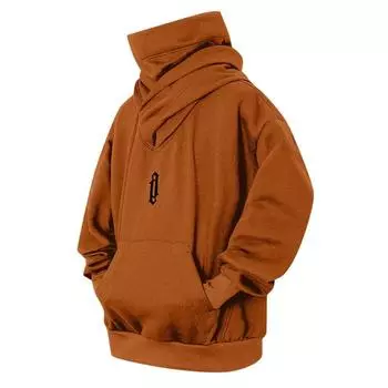 Heavy Industry Original Trendy Brand Autumn Pile Collar Hoodie Men s Loose Casual Solid Color Top Coat Hoodies & Sweatshirts Men’s M светло-серый