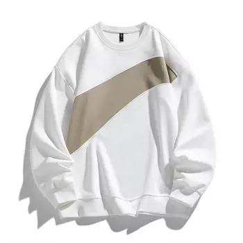 Heavy Loose Men s Sweatshirt New Spring and Autumn Trendy Hatless Round Neck Top for Male Students M