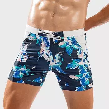 Heavywood Летние мужские пляжные плавки с завязками на резинке на талии, шорты для плавания, мужские, большого размера, быстросохнущие шорты для плавания XXXL