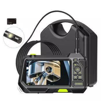 HEBIKAMERA Fiberscope Dual Lens Endoscope HD Digital Диаметр Длина 3M 5-дюймовый IPS экран Промышленный эндоскоп Dual Fiber Scope Snake Camera