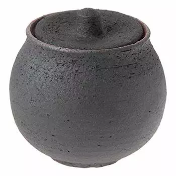 Hechimon MR-3-3535 Shigaraki Ware впитывает влагу и сохраняет гладкость Солонка, маленькая, черная, канистра, керамика, контейнер для хранения, контейнер для соли,