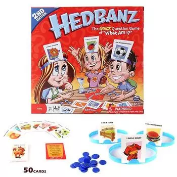 Hedbanz Games Быстрый вопрос о том, что я, карты, настольная игра, забавные гаджеты для детей, родителей, интересные игрушки «Угадай, кто»