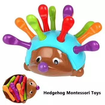Игрушка-ежик, развивающая координацию движений рук и глаз, мелкую моторику, развивающие игрушки для малышей, сенсорные игрушки Монтессори