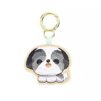 Hedgehog Embroidery Rabbit Keychain Dog Car Keyring Cartoon Animal Pendant Backpack Decoration Dog
