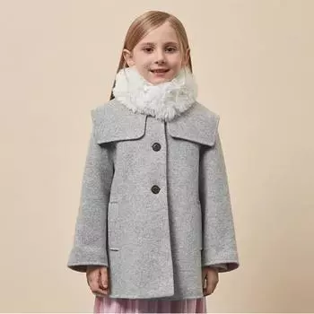 Hedges Kids Girls Handmade Sailor Coat Grey Htw11cc60m Gy 120