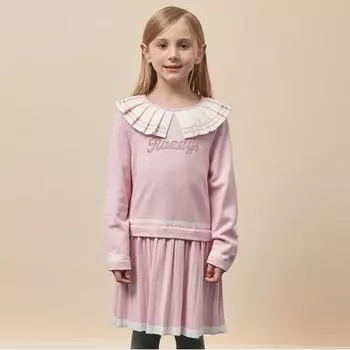 Hedges Kids Girls Knit Dress плиссированное розовое Htw11na52m Pk 120