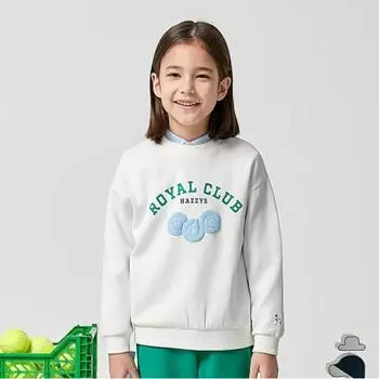Hazzys Kids Tennis Club Sweatshirt Hts21tm05g Iv Ivory/155