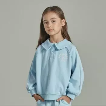 Толстовка с воротником для девочек Hedgeus Kids Hrc Royal Club Hsw71tp76g Sb Sky Blue/110