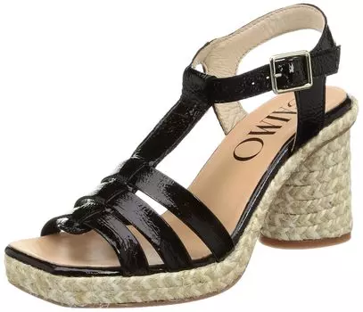 Heel Sandals Gurkha Style Heel Sandals Black cm 2E [Gaimo] Women s SIMONA-RS 24.0 чёрный