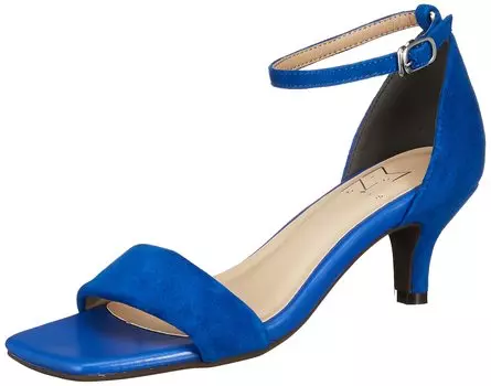 Heel Sandals Soft Leather Elegant Sandals Blue cm 2E [Mionotis] Women s 23.5 синий