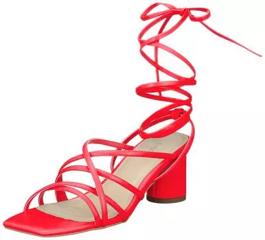 босоножки на каблуке SWGS222625 КРАСНЫЙ маленький [Sneider] На шнуровке Женские красный