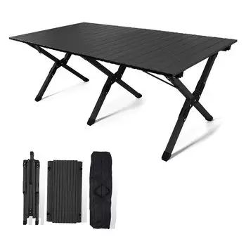 HEEOREV Кемпинг Открытый складной рулон Грузоподъемность 60 кг X Тяжелый Легко к Удобно к катастрофе Открытый Открытый кемпинг оборудование Стол, Стол, Стол,