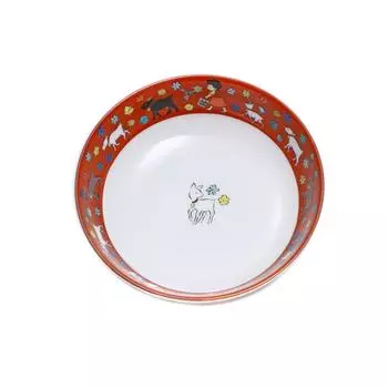 Heidi Kutani ware small plate plate made in Japan Hokuriku traditional craft Heidi the girl from the Alps plate tableware tokotoko anniversary present