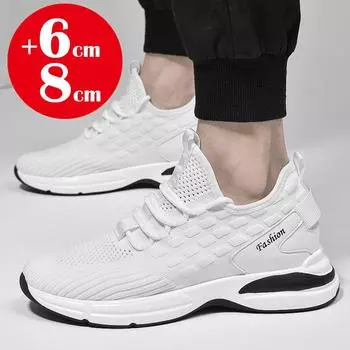 Height Increasing Chunky Sneakers Mesh Men s Elevator Sneakers with 6cm Heel Lift Insole designer shoes men Breathable 37
