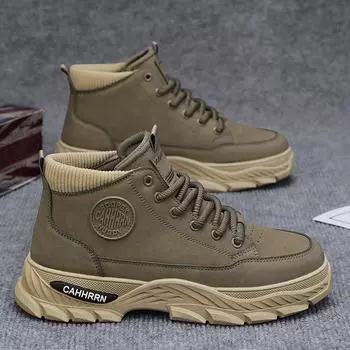 Height-increasing Martin boots men s shoes autumn and winter outdoor desert American locomotive wind high-top thick-soled tooling boots men s 2024 39