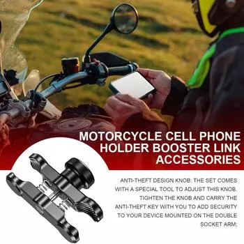 Height Increasing Rod 25mm Ball Head Anti-Theft Bike Phone Bracket Aluminum Alloy Ball Head Adapter for Motorcycle Phone Holder