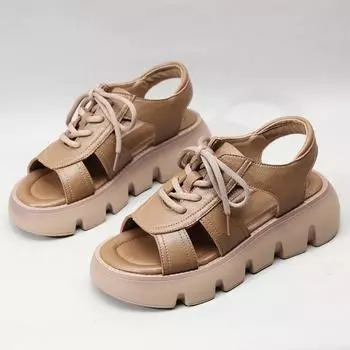 Height-increasing sandals women s summer models 2025 new muffin thick-soled fashion, foreign style, light and versatile, high-end beach shoes 35 чёрный