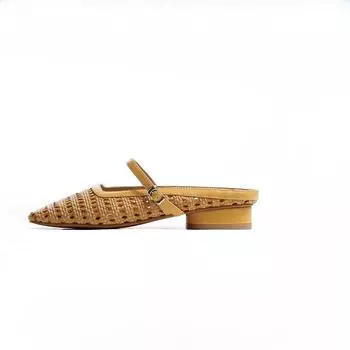 Height-increasing Shoes Thick-heeled Hollowed-out Flip-flops Women s Outerwear Shoes 35 жёлтый