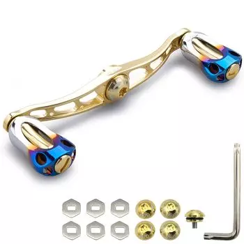 Ручка катушки HEIGHTEN 11588 мм с ручкой 22 мм для универсальной катушки SHIMANO DAIWA Abu серии Aurora (115 мм - Золото) (681)