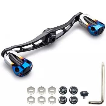 HEIGHTEN 115/88mm Reel Handle with 22mm Knob for Baitcasting Reel Aurora Series (115mm - Black) (683)