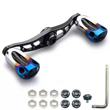 HEIGHTEN 115/88mm Reel Handle with 22mm Knob for Baitcasting Reel Aurora Series (88mm - Black) (675)