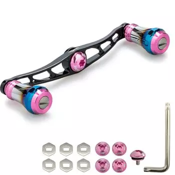 HEIGHTEN 115 мм ручка катушки для приманки 9 цветов 70 авиационный алюминий Shimano Daiwa Abu Garcia General катушка для приманки Aurora (Сакура розовая и черная 06) (77)