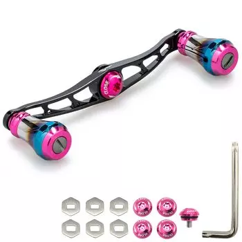 HEIGHTEN 115 мм ручка катушки для приманки 9 цветов 70 авиационный алюминий Shimano Daiwa Abu Garcia General катушка для приманки Aurora (Розовый и черный 06) (74)