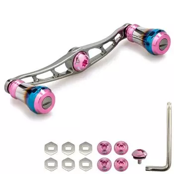 HEIGHTEN 115 мм ручка катушки для приманки 9 цветов 70 авиационный алюминий Shimano Daiwa Abu Garcia General катушка для приманки Aurora (Сакура розовая и бронзовый 06) (78)