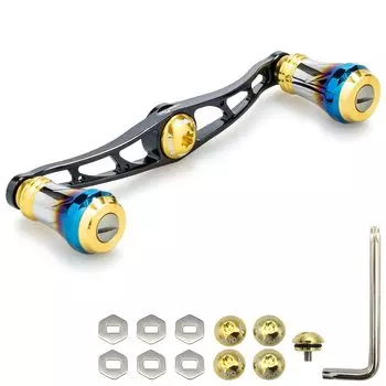 HEIGHTEN 115 мм ручка катушки для приманки 9 цветов 70 авиационный алюминий Shimano Daiwa Abu Garcia General катушка для приманки Aurora (Золотой и черный 06) (79)