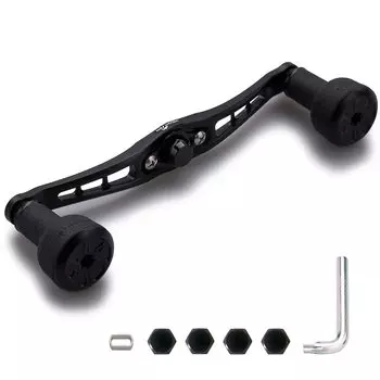 HEIGHTEN 12092 мм ручка катушки с приманкой 24 мм ручка TPE Shimano Daiwa Abu Garcia General катушка с приманкой серии TPE (120 мм-черный и оружейный металлик (Колпачок)) (439)