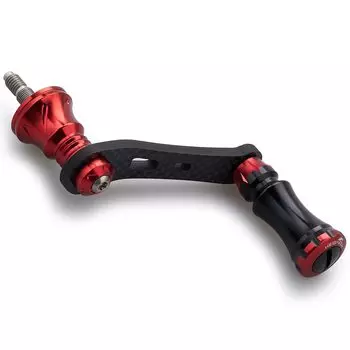 HEIGHTEN 42mm Reel Handle with 15mm Knob Shimano Daiwa Spinning Reel Universal [Light Game Stream Fishing] Chess Series (Black & Red) (610)