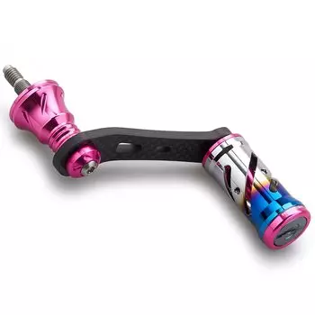 HEIGHTEN 42mm Reel Handle with 16mm Knob Shimano Daiwa Spinning Reel Universal [Light Game Stream Fishing] Vortex Series (Pink) (615)