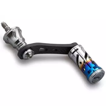 HEIGHTEN 42mm Reel Handle with 16mm Knob Shimano Daiwa Spinning Reel Universal [Light Game Stream Fishing] Vortex Series (Gunmetal) (617)