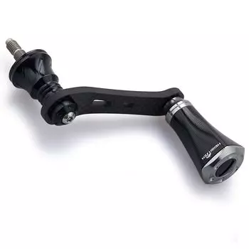 HEIGHTEN 42mm Reel Handle with 20mm Knob Shimano Daiwa Spinning Reel Universal [Light Game Stream Fishing] Tornado Series (Black & Gunmetal) (696)