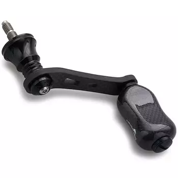 HEIGHTEN 42mm Reel Handle with 21mm Knob Shimano Daiwa Spinning Reel Universal [Light Game Stream Fishing] Gourd Series (Black) (747)