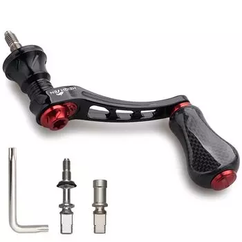 Рукоятка катушки HEIGHTEN 45-50 мм с регулируемой длиной и алюминиевой ручкой 22 мм, карбоновая ручка 20 мм для спиннинговых катушек Shimano Daiwa, серия Arch (Оснащен