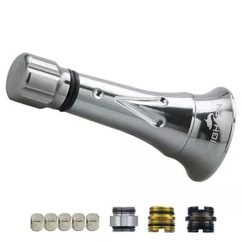 HEIGHTEN 45mm Reel Stand Abu Garcia Spinning Reel Custom Balancer Rhinestone (Improved) (Abu Garcia) (Gunmetal) (650)