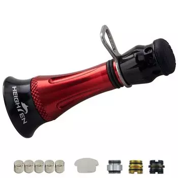 HEIGHTEN 48mm Reel Stand Abu Garcia Spinning Reel Custom Balancer Luminous Hook Keeper Line Stopper (Improved) (Black & Red) (642)