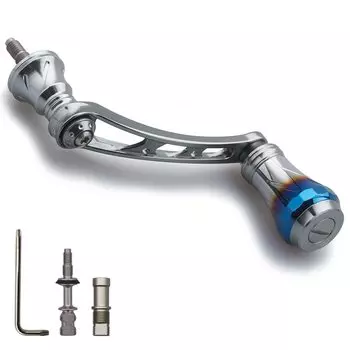 HEIGHTEN 56mm Reel Handle with 20mm Knob for SHIMANO DAIWA Universal Spinning Reel Aurora Series (Gunmetal & Gunmetal) (415)