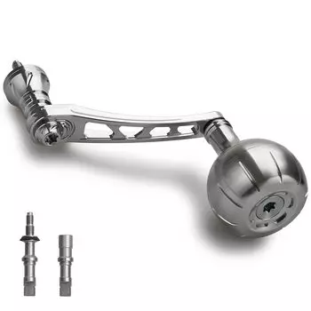 HEIGHTEN 65-70mm variable reel handle with 3538mm knob for Shimano Daiwa general purpose spinning reel Chrysant Series (with 38mm knob - Gunmetal)