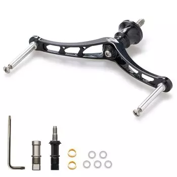 Увеличенная ручка катушки 80929598110 мм (Нет ручки) Для универсальной спиннинговой катушки Shimano DAIWA (98 мм - Черный) (106)