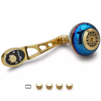 HEIGHTEN 80/90mm Reel Handle 45mm Handle Knob SHIMANO DAIWA Abu Bait Reel Universal Aurora Ach Series (Gold) (799)