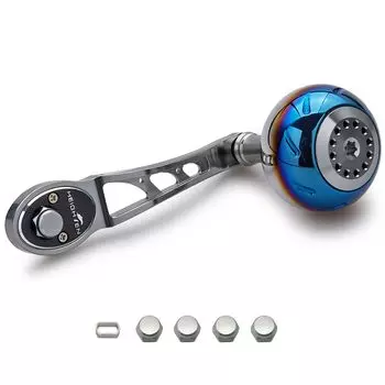 HEIGHTEN 80/90mm Reel Handle 45mm Handle Knob SHIMANO DAIWA Abu Bait Reel Universal Aurora Ach Series (Gunmetal) (801)